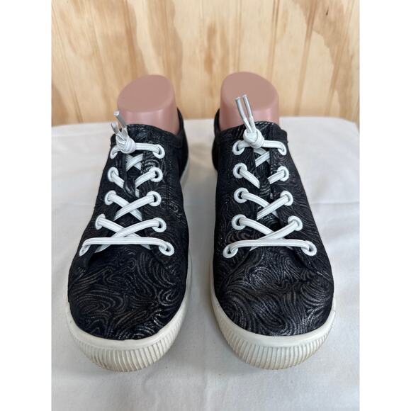 Softinos Isla Low Soft Black Textured Leather Women Sneakers Size EU 40/US 10 - Picture 2 of 8
